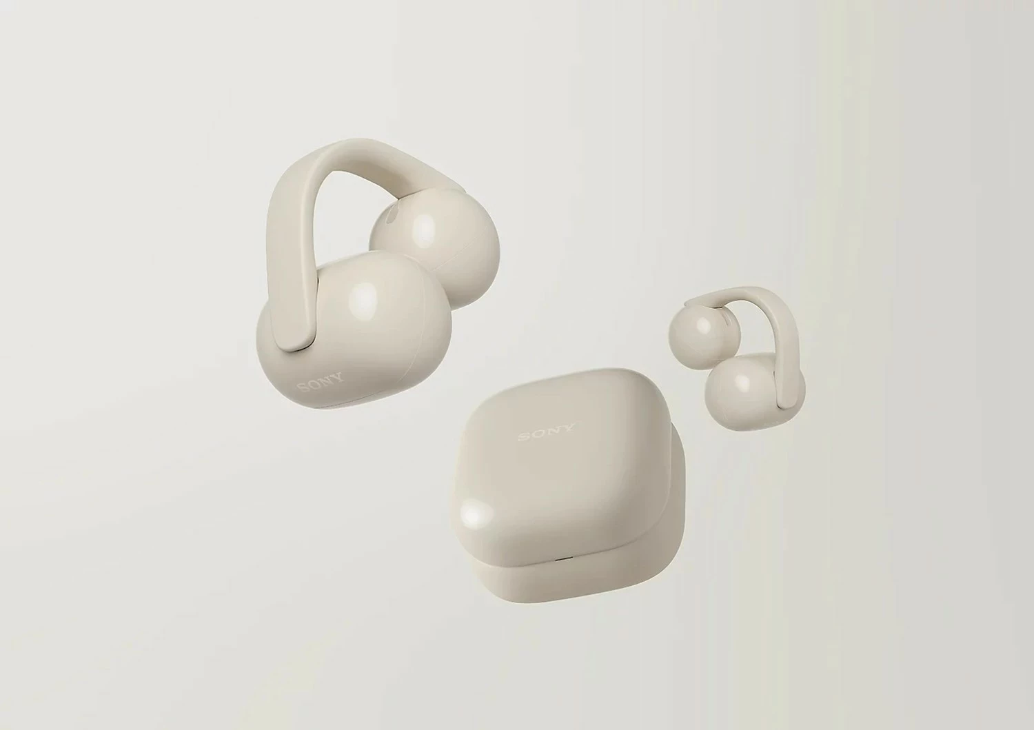 Kufje Sony LinkBuds Clip WF-LC900, True Wireless, Bluetooth, IPX4, bezh
