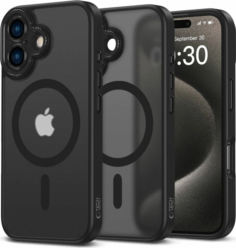 Mbështjellës Tech-Protect MagCam MagSafe për iPhone 16, gjysmë-transparent