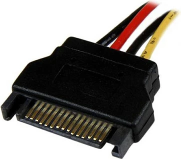 Kabllo adapter rryme StarTech LP4SATAFM12, SATA 15-pin në Molex 4-pin, 30cm, multi-color