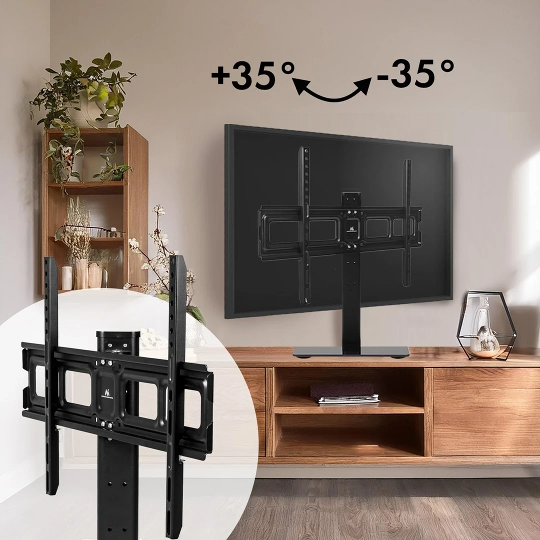 Mbajtës TV Maclean MC-386, për tavolinë, 32"-75", i zi
