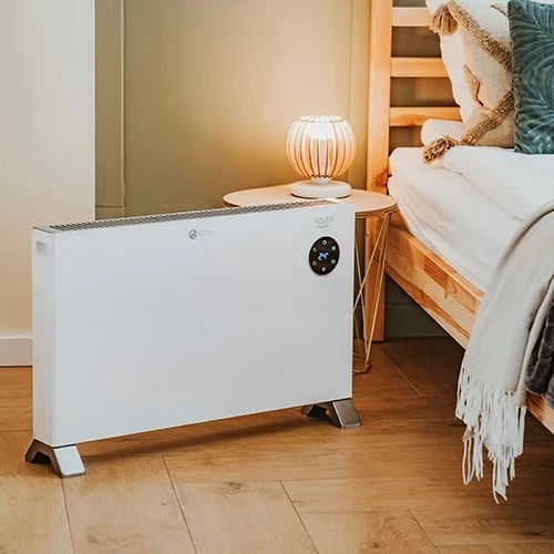 Ngrohës konvektor Adler AD 7752 LCD me telekomandë, Bardhë