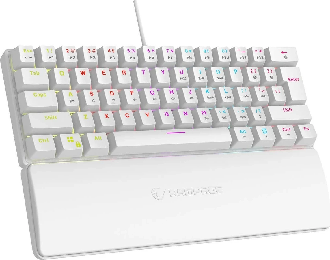 Tastierë mekanike Rampage PLOWER K60, RMP Blue, e bardhë