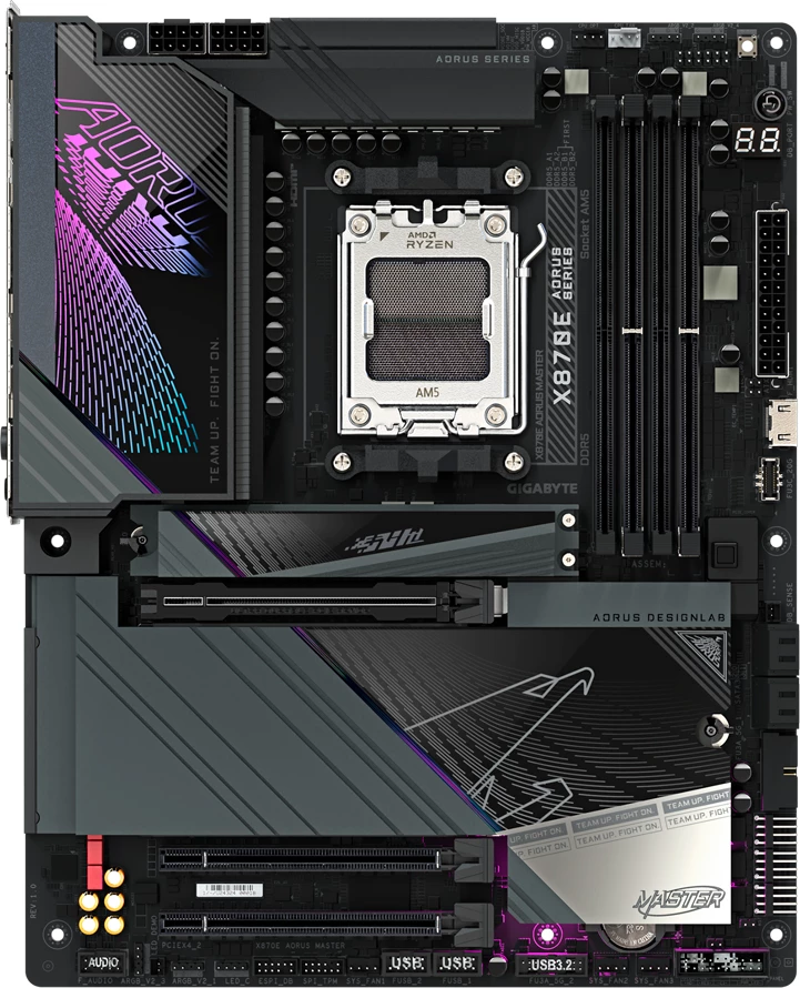 Pllakë amë GIGABYTE X870E AORUS MASTER, AM5, 4x DDR5, WiFi 7, ATX