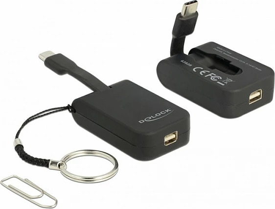 Adapter DeLOCK 63939 USB-C në mini DisplayPort, 0.03 m, 4K, i zi