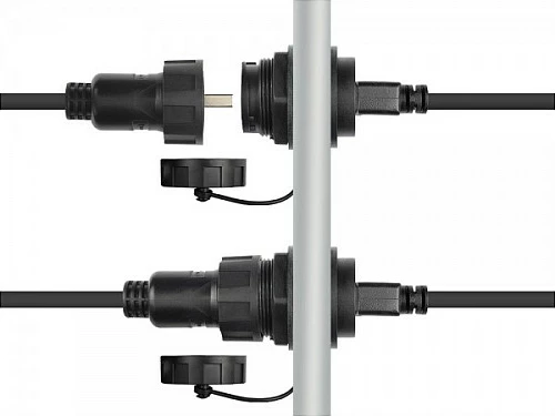 Kabllo zgjatëse USB 2.0 GoodConnections S4, 1m, panel-mount me kapak