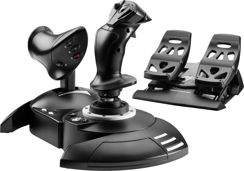 Kontroller fluturimi Thrustmaster T-Flight Full Kit X 4460211, set me joystick + throttle + pedale, i zi