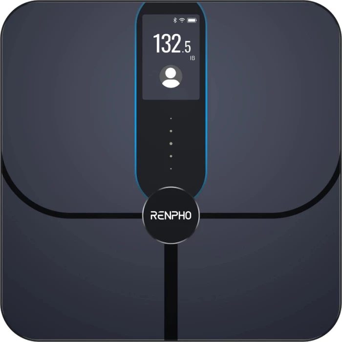 Peshore smart për analizë trupi RENPHO Elis Nova WiFi (PEU-R-A031) 180 kg, WiFi/Bluetooth, ekran 3.5\", e zezë