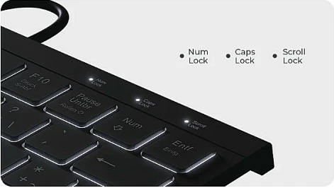 Tastierë KeySonic KSK-5011ELC, QWERTZ, LED, USB, e zezë