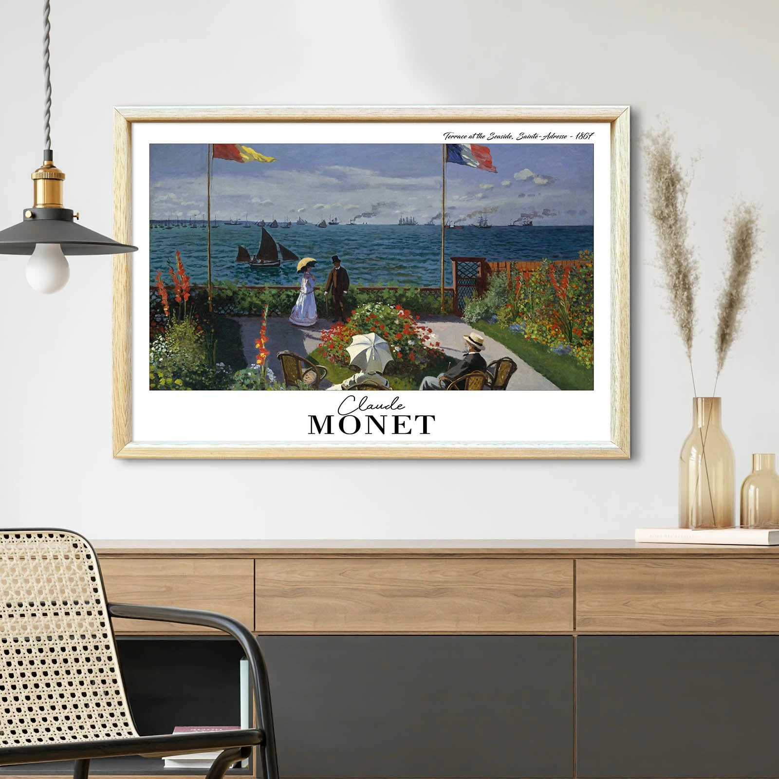 Pikturë dekorative me kornizë, Wallity, 4262AHSMONET-019, shumëngjyrëshe, 42x62cm