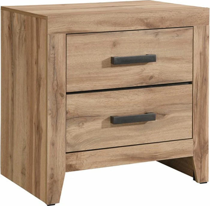 Komodinë natyrale me 2 sirtarë, 58x41x62