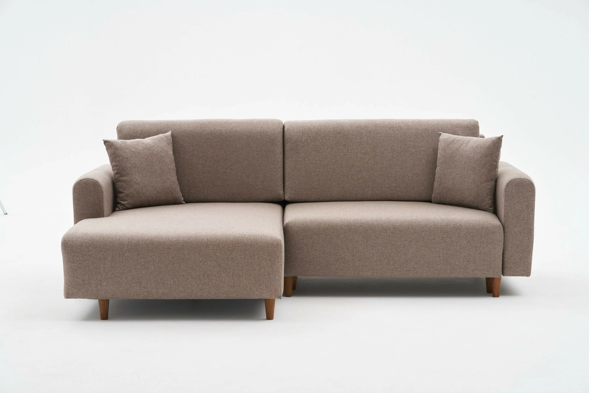 Kënd-sofë krevati Atelier del Sofa, kënd majtas, ngjyrë kafe