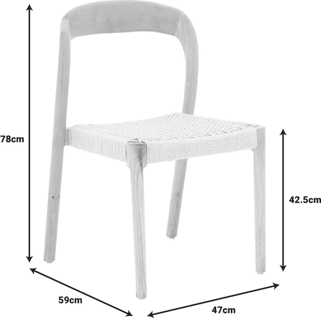 Karrige Tavrine, litar-dru gome, ngjyrë natyrale, 47x59x78cm