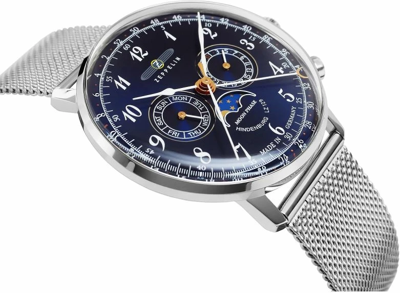 Orë dore për meshkuj Zeppelin, argjendi