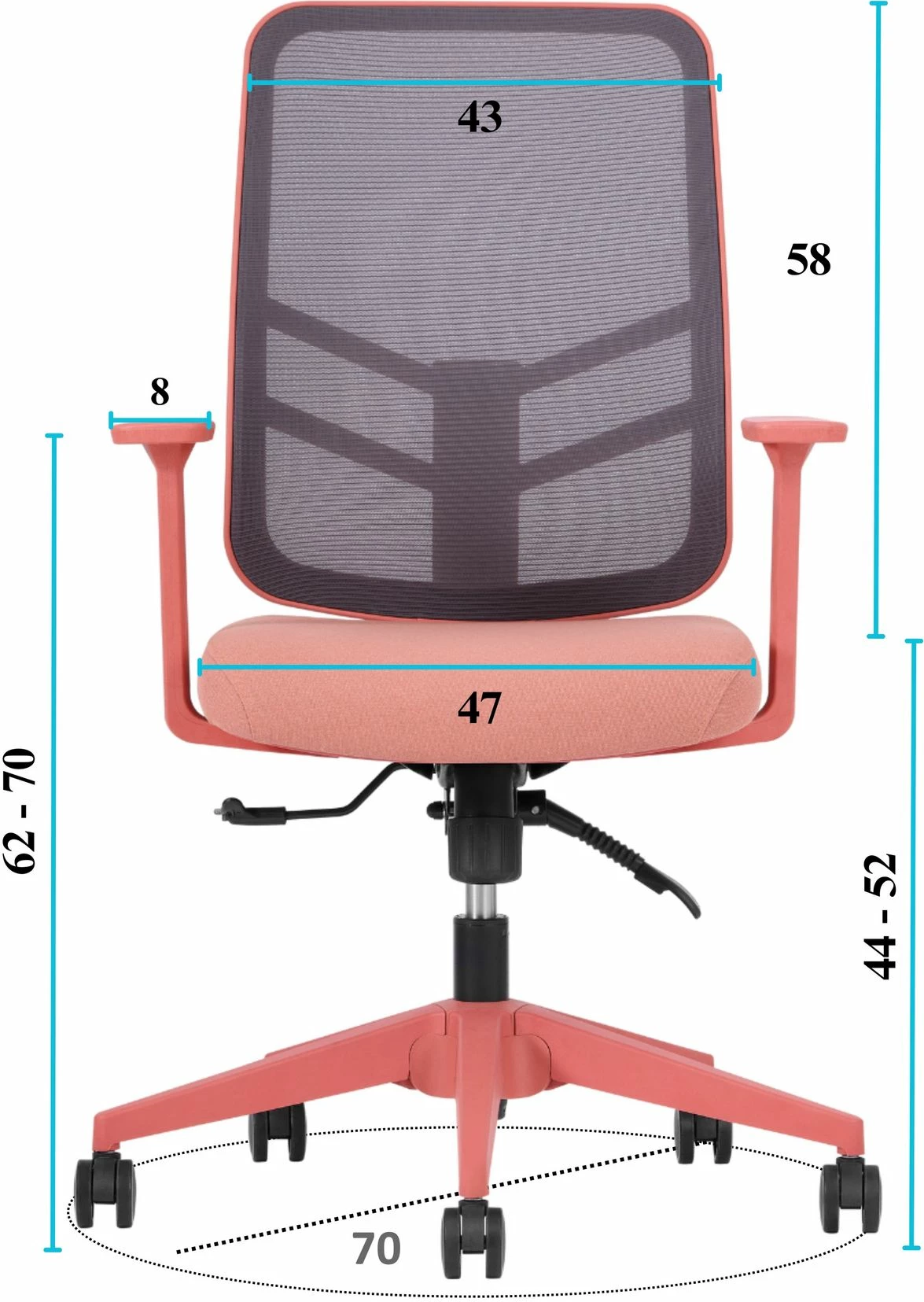 Set karrigash zyre (2 copë), Skye Decor, Leto 108, ngjyrë salmon
