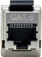 Lidhës inline keystone Cat.6 i mbrojtur EQUIP, RJ-45 femër-femër, 8 copë/set, flat, argjendtë