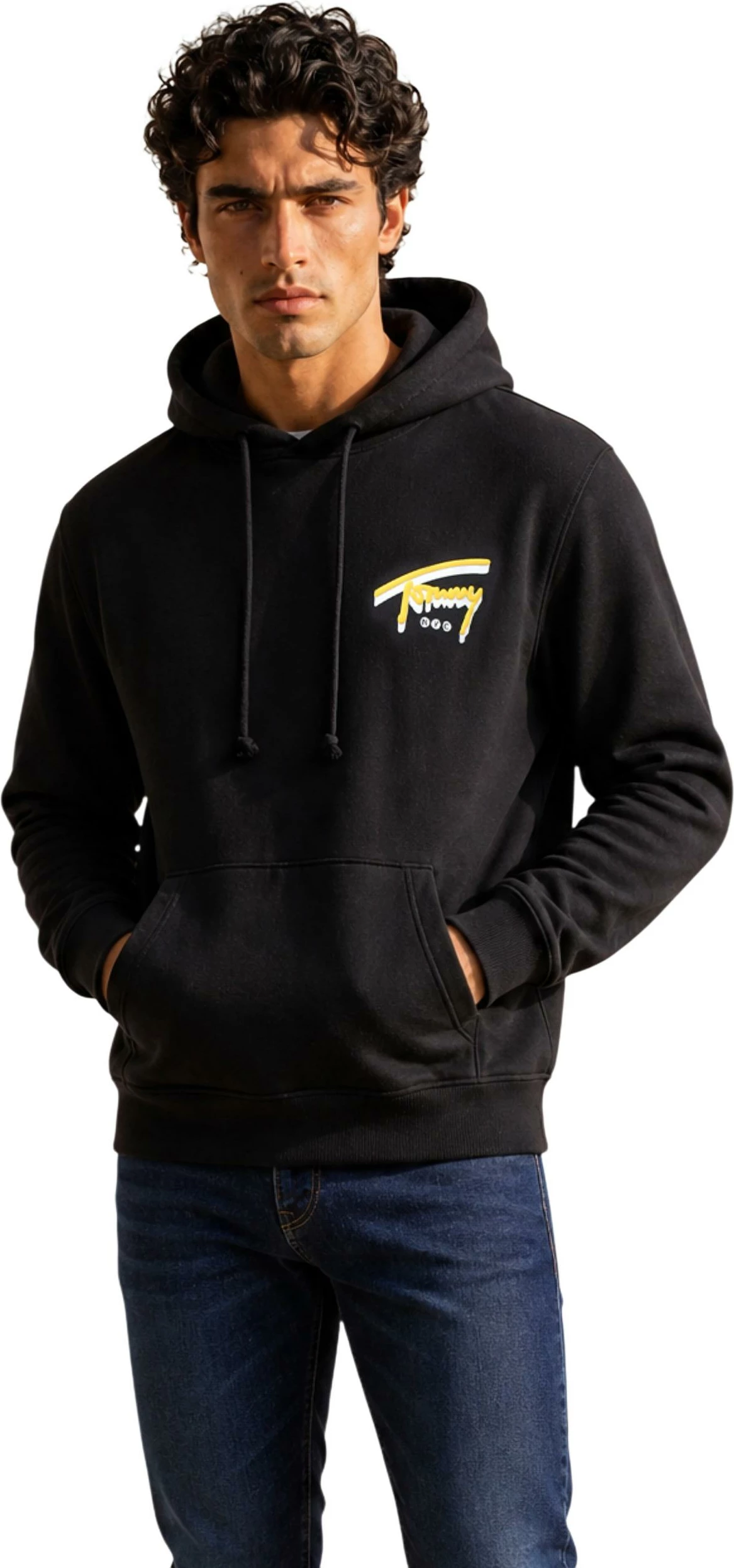 Duks me zinxhir për meshkuj Tommy Hilfiger Jeans DM0DM23583, i zi