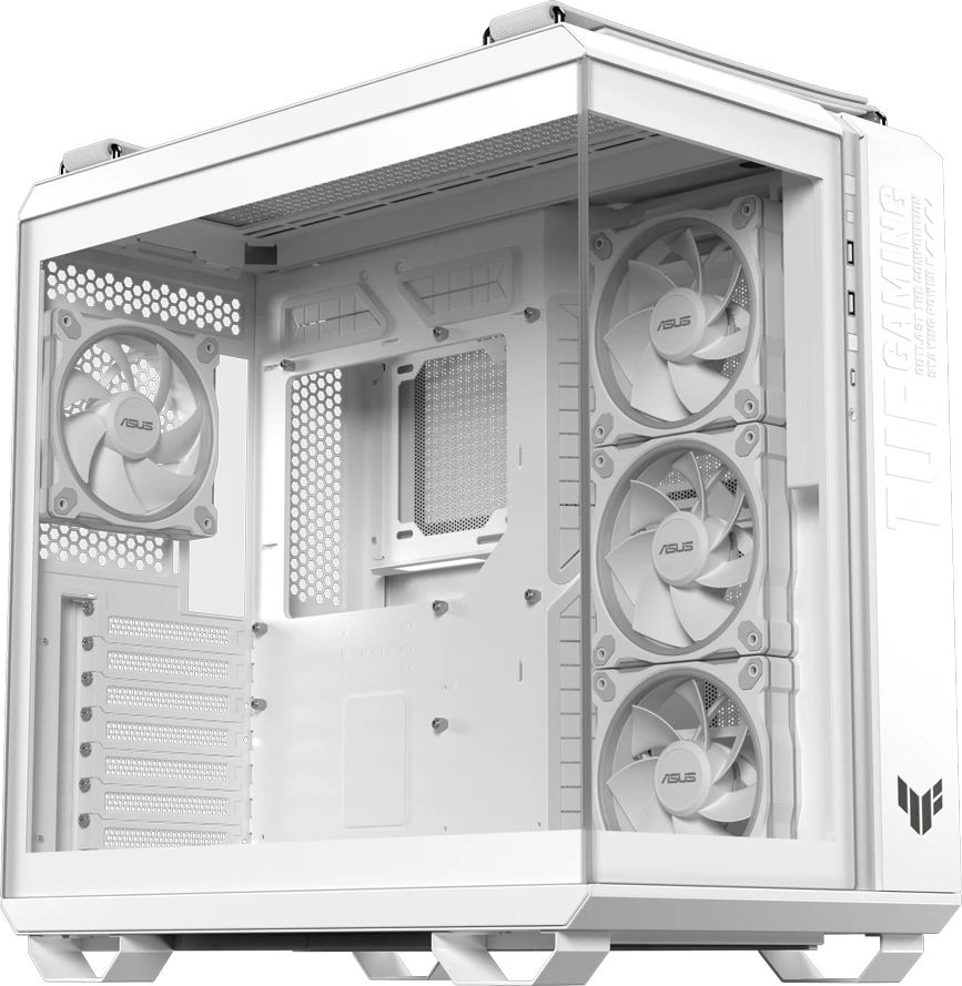 Kasë ASUS TUF Gaming GT502 Horizon ARGB ATX Midi Tower, 4 ventilatorë ARGB + hub, xham i kalitur, USB Type-C, e bardhë