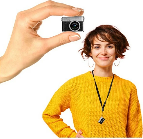 Kamerë dixhitale EASYPIX MiniPro XS1, 1 MP, Full HD, microSD deri 32GB, USB-C, 18 g, argjend/zi