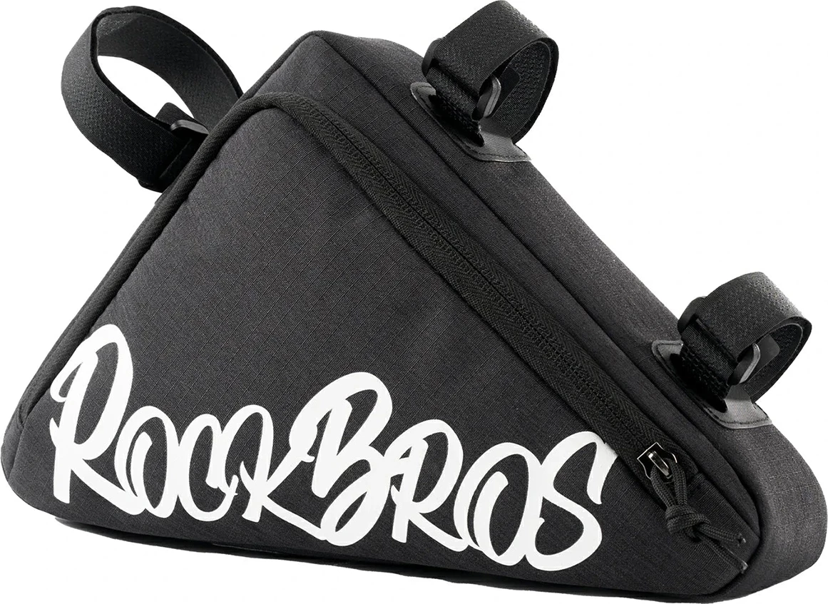Çantë kornize trekëndore biçiklete Rockbros G002 Flash Journey 1.4L, e zezë
