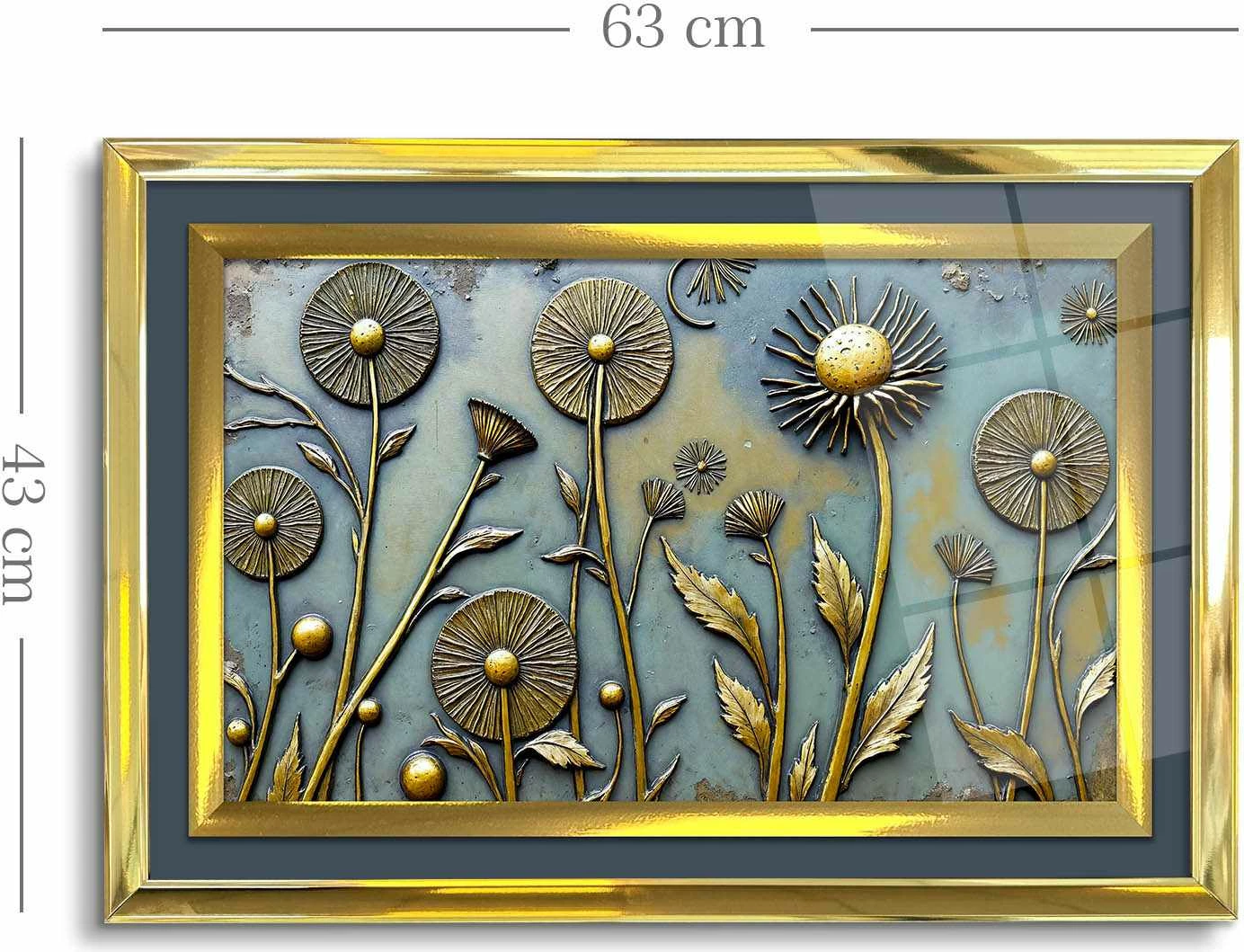 Pikturë dekorative me kornizë, shumëngjyrëshe, Wallity, 4363Kromaltınct - 006, 43x65cm