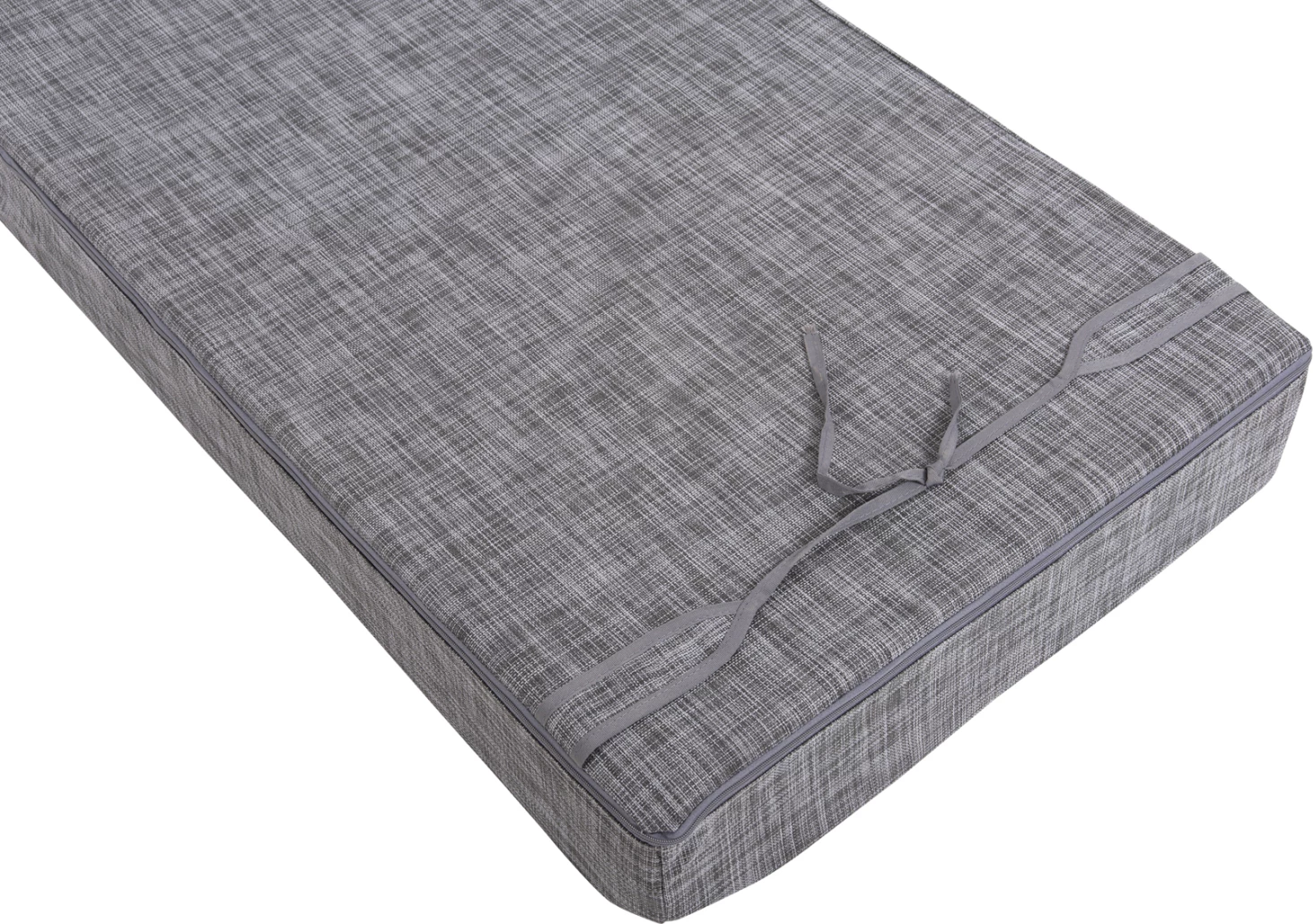 Jastëk për shezlong, tekstilene, ngjyrë gri, Sifnos FH11761.10, 200(120+80)x70x20 cm