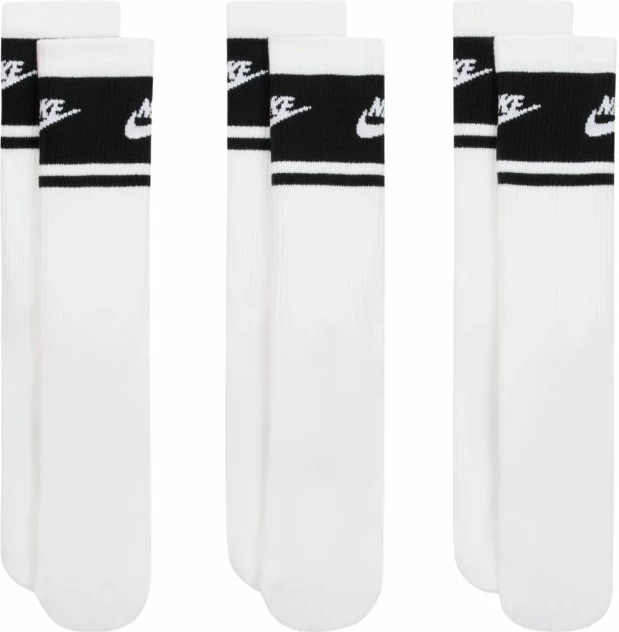 Çorape Nike Everyday Elevated Crew 3 palë, të bardha dhe të zeza