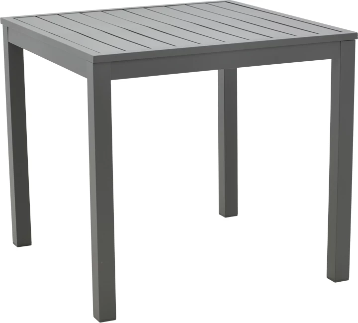 Set tavoline me karrige për terasë Kliton-Mabu, alumin, ngjyrë antracit, 80x80x74cm, 5 copë