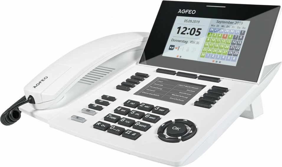 Telefon IP AGFEO ST 56, LCD, 5000 kontakte, i bardhë