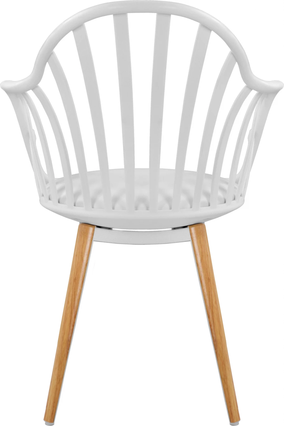 Karrige ngrënieje Anais e bardhë me këmbë druri 60x61x85,5 cm, set prej 4 copë