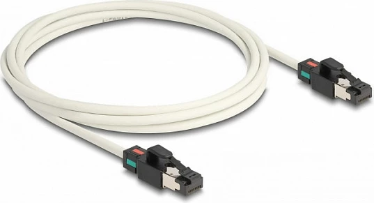 Kabllo rrjeti DeLOCK Cat6a S/FTP RJ45-RJ45 2 m, e bardhë