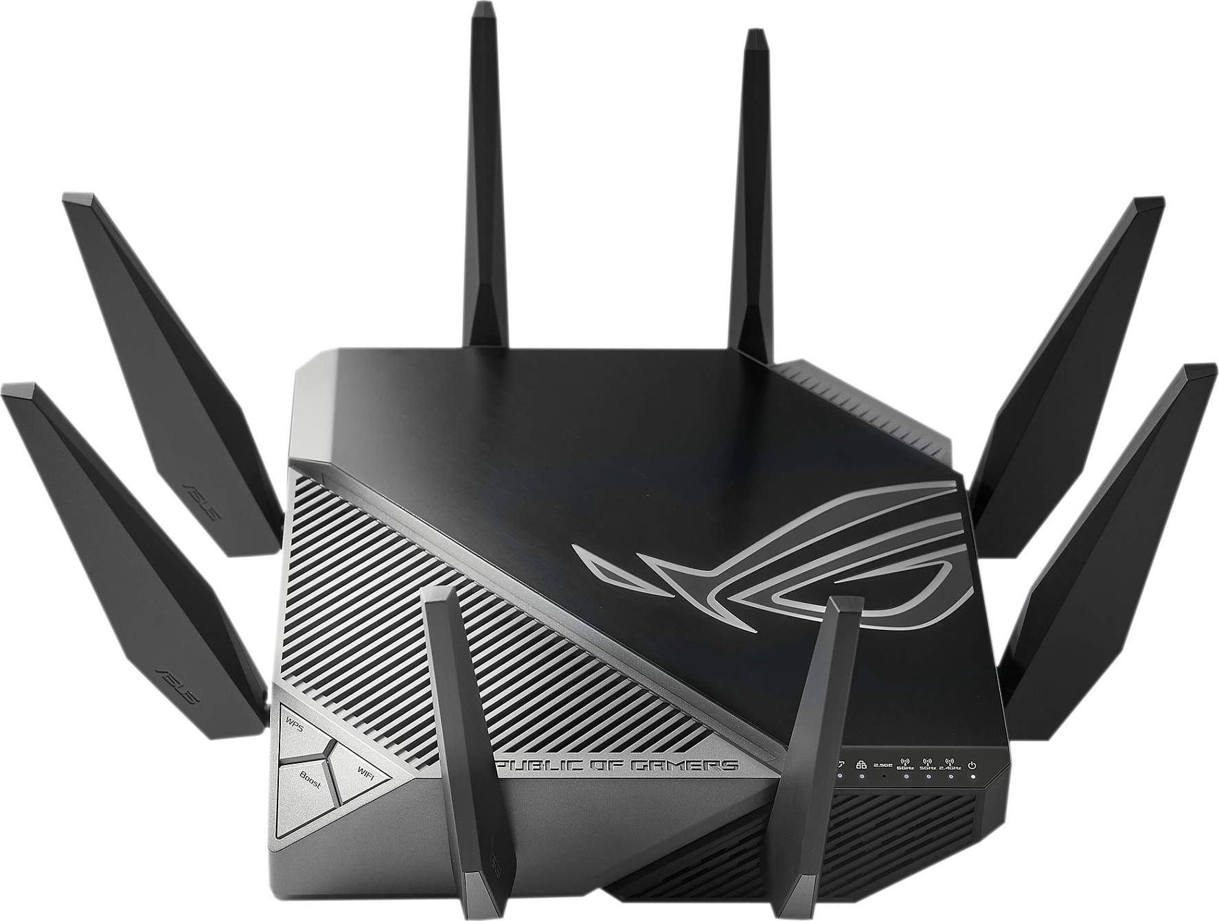 Router Wi‑Fi ASUS ROG Rapture GT-AXE11000, Tri-band WiFi 6E, 2.5G WAN/LAN, 8 antena, i zi