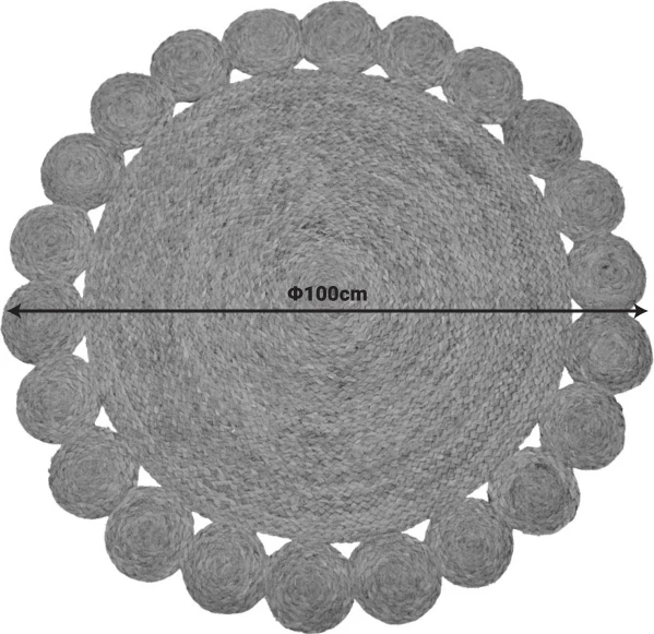 Qilim Voni Inart prej jute natyrale D100x1cm