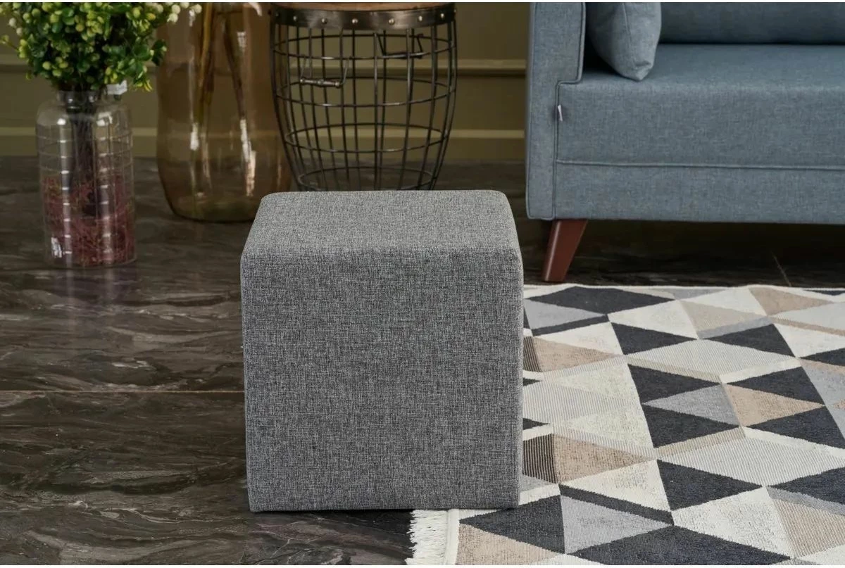 Puf katror, ngjyrë gri, Atelier del Sofa, 40x40x42cm