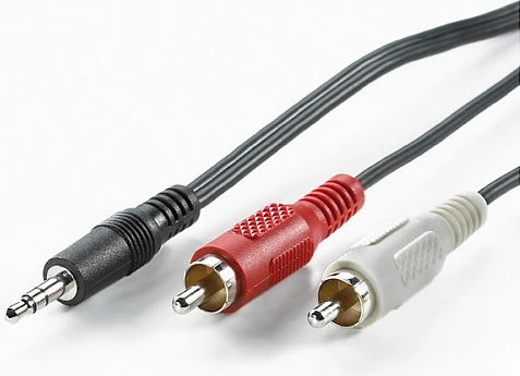 Kabëll audio VALUE 3.5mm në 2x RCA, 1.5m, i zi