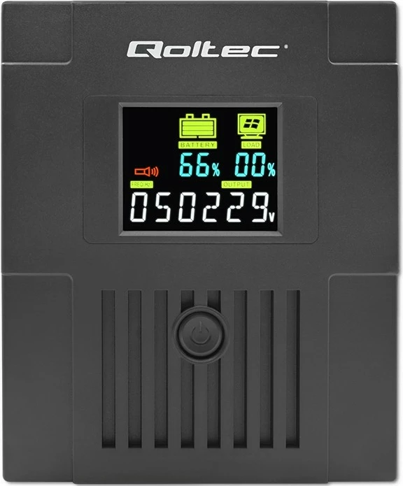 UPS Qoltec Monolith 53771, 2000VA, 1200W, LCD, USB, e zezë