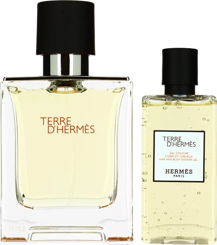Set Eau de Toilette dhe xhel dushi për meshkuj Hermes Terre d'Hermes, 100ml + 80ml