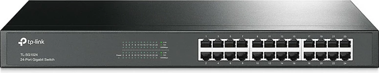 Switch TP-Link 24-Port Gigabit Rackmount, Unmanaged, Gigabit Ethernet, Full duplex, Rack mounting, 1U