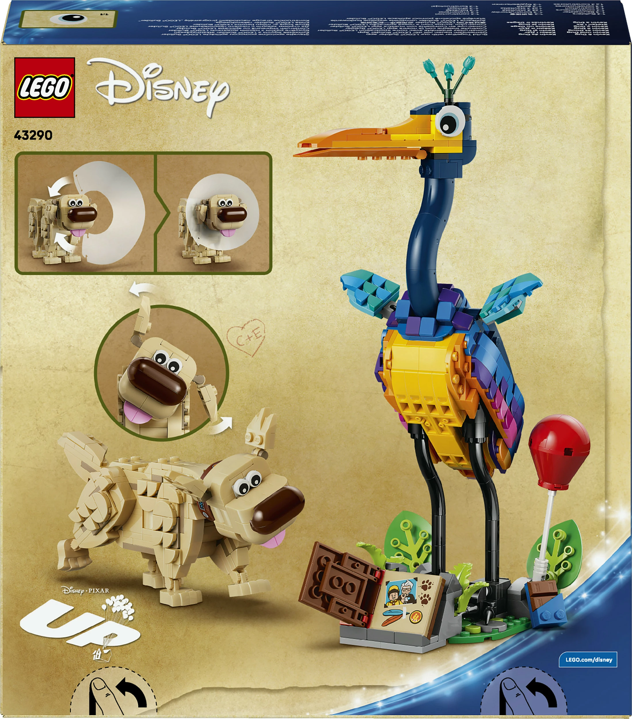 Set ndërtimi LEGO Disney Pixar Kevin & Dug 43290, 628 pjesë, 9+ vjeç, shumëngjyrësh