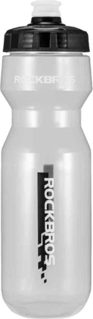 Bidon biçiklete Rockbros Sports Bottle 750 ml, PP, transparente me grykë të zezë