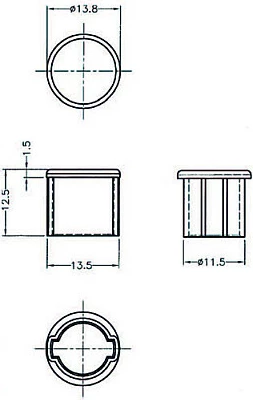 Kapak pluhuri për portë BNC DeLOCK 64022, 10 copë, transparent