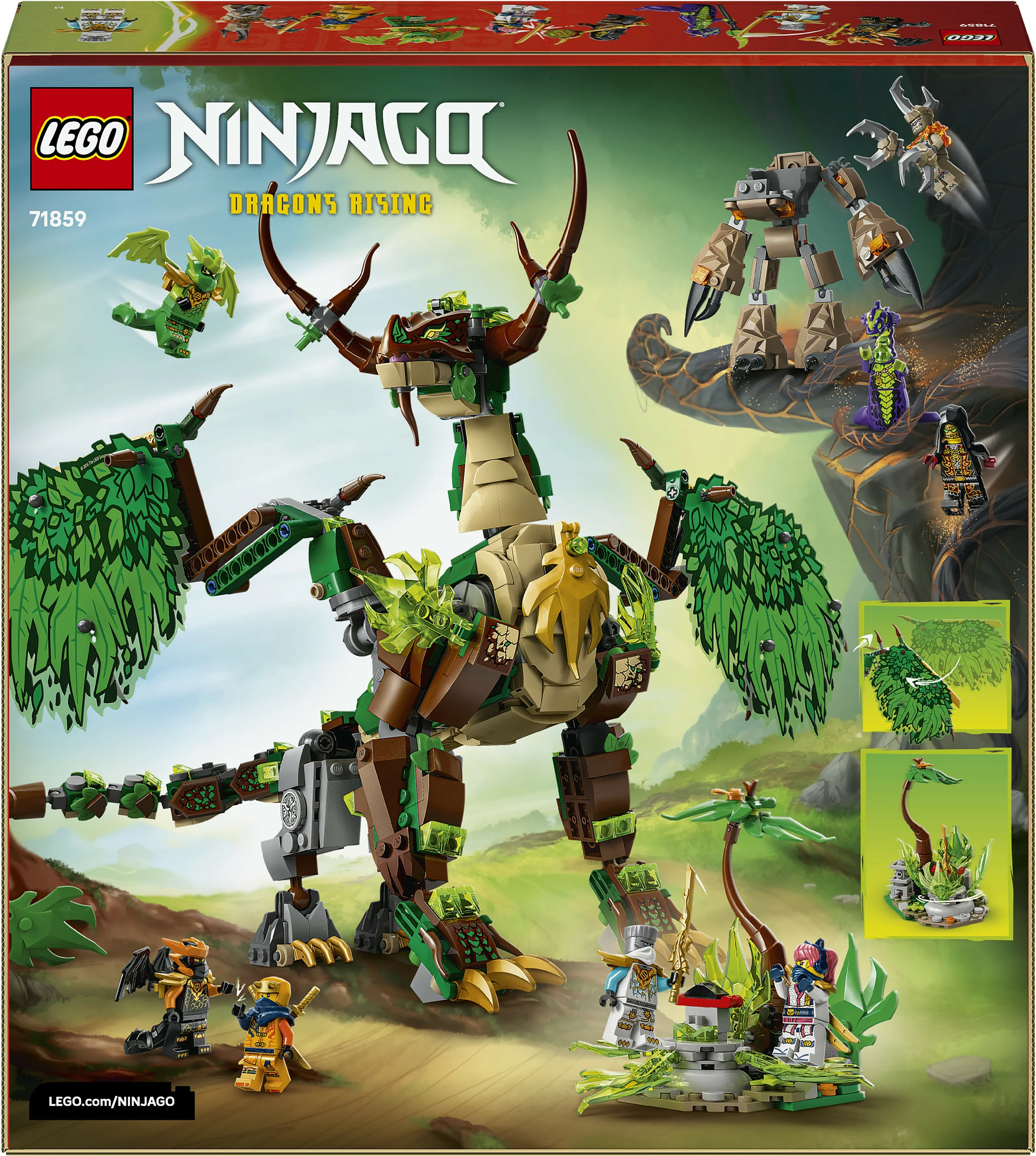 Set ndërtimi LEGO NINJAGO 71859 The Dragon of Life, 1050 copë, multikolor