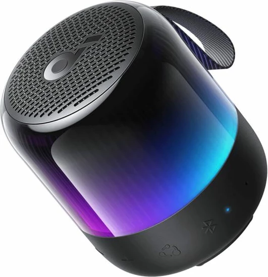 Altoparlant portativ ANKER Soundcore Glow Mini A3136G11, 8W, Bluetooth 5.3, IP67, 12 orë bateri, 360° tingull, RGB ndriçim, zi