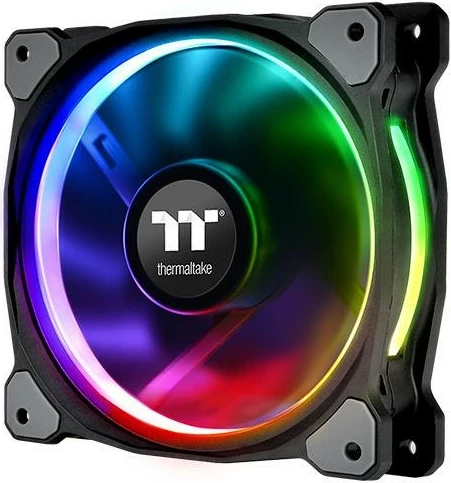 Ventilatorë RGB Thermaltake Riing Plus 12, set 3x120mm me LED, i zi