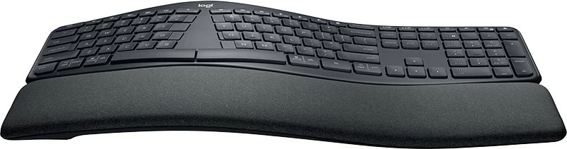 Tastierë Logitech ERGO K860, Full-size, Wireless, RF Wireless + Bluetooth, QWERTZ, Grafit