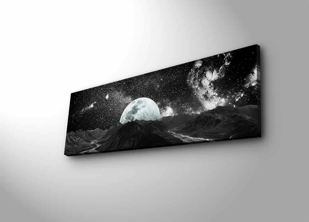 Pikturë dekorative me drita LED, Wallity, 3090NASA-009, shumëngjyrëshe, 30x90cm
