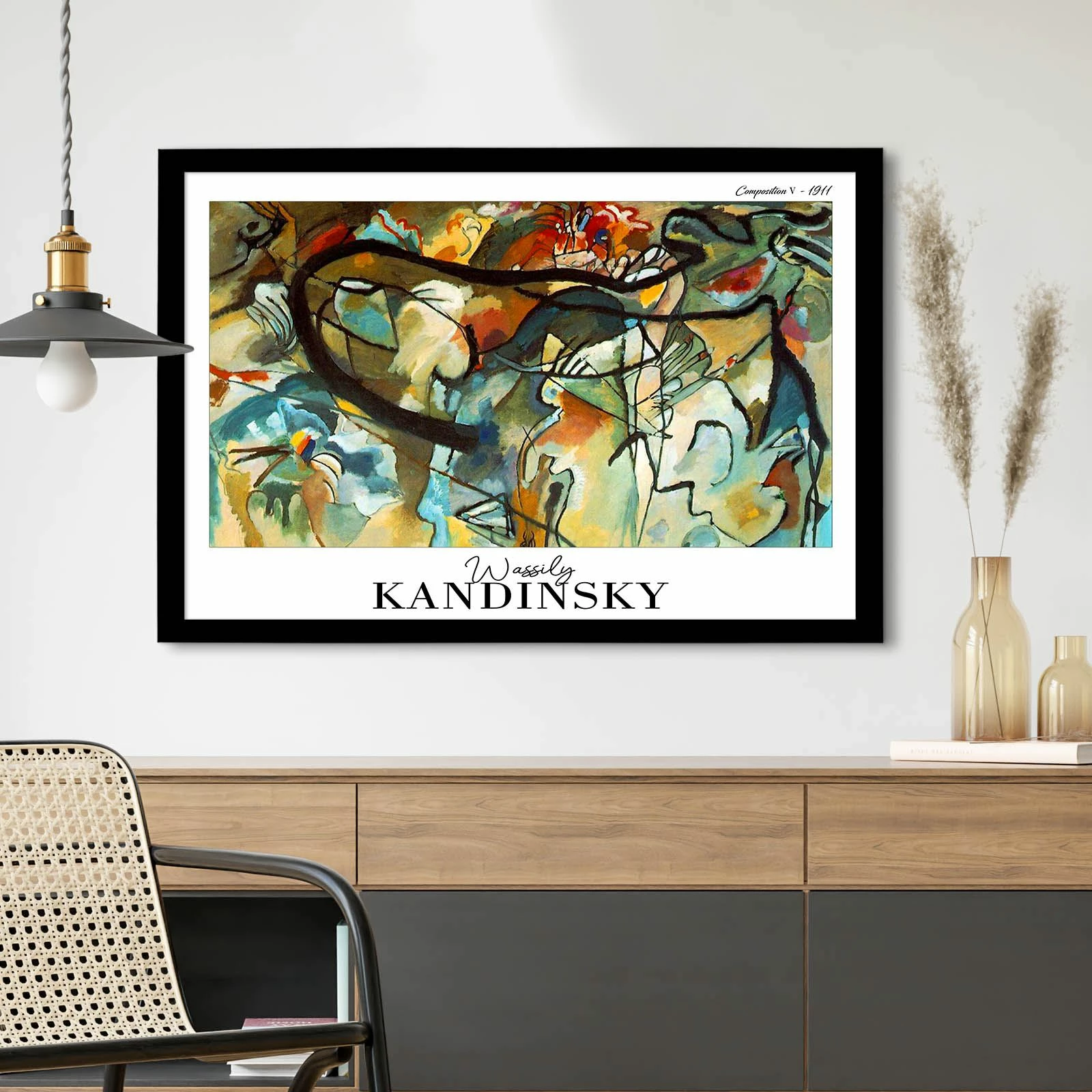 Pikturë dekorative me kornizë, Wallity, 4262SYHKANDINSKY-005