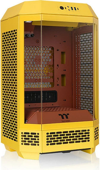Kasë Thermaltake The Tower 250, Mini Tower, LCD Display, Butter Caramel, e verdhë