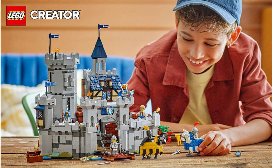 Set LEGO Creator 3in1 Medieval Horse Knight Castle 31168, 1371 copë, multikolor