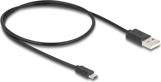 HDMI Switch DeLOCK 2x në 1x, 8K 60Hz, 48 Gbit/s, kabllo 50 cm, i zi
