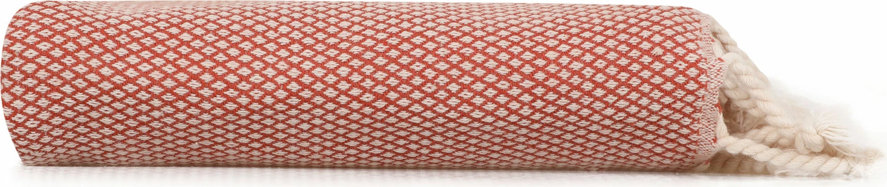 Peshqir plazhi Fouta, model Honeycomb, ngjyrë e kuqe pllake, Mijolnir Likya, 95x190cm